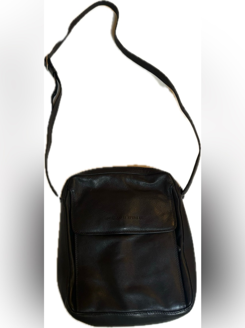 Derek Alexander Black Leather Crossbody Bag